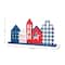 Glitzhome® 16" Wooden Patriotic America House Table Décor